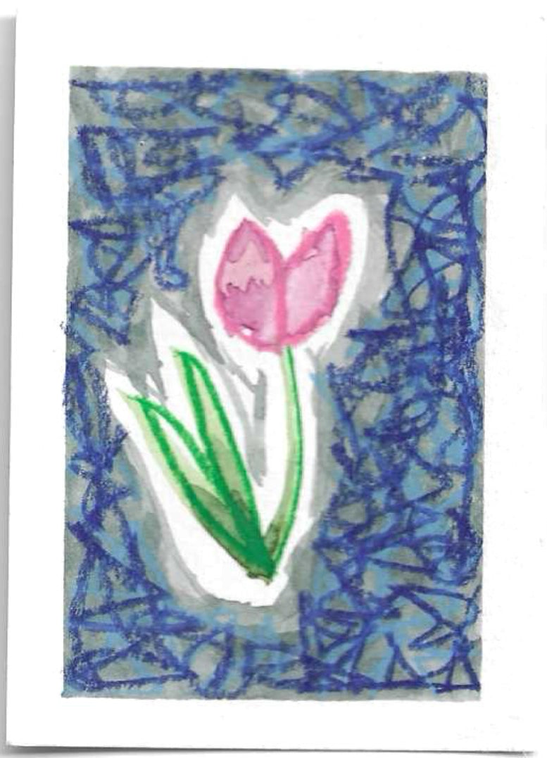 #017 Floral with cool background